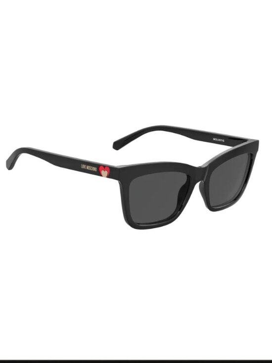 Love Moschino Black Sunglasses with Red Heart Accent main image 4
